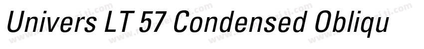Univers LT 57 Condensed Oblique字体转换
